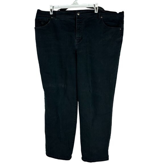 Gloria Vanderbilt Women's Plus Size 20W Short Jeans Black Denim - Picture 1 of 7